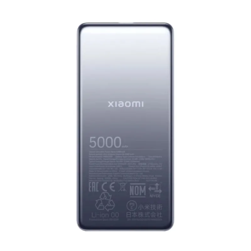 Power Bank Xiaomi 5000mAh Ultra Slim 18W GL (BHR9535GL) Grey