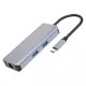 Type-C-Хаб Proove Iron Link 6 in 1 (2*USB3.0 + SD/TF + RJ45 + HDMI) (HBI700010004)