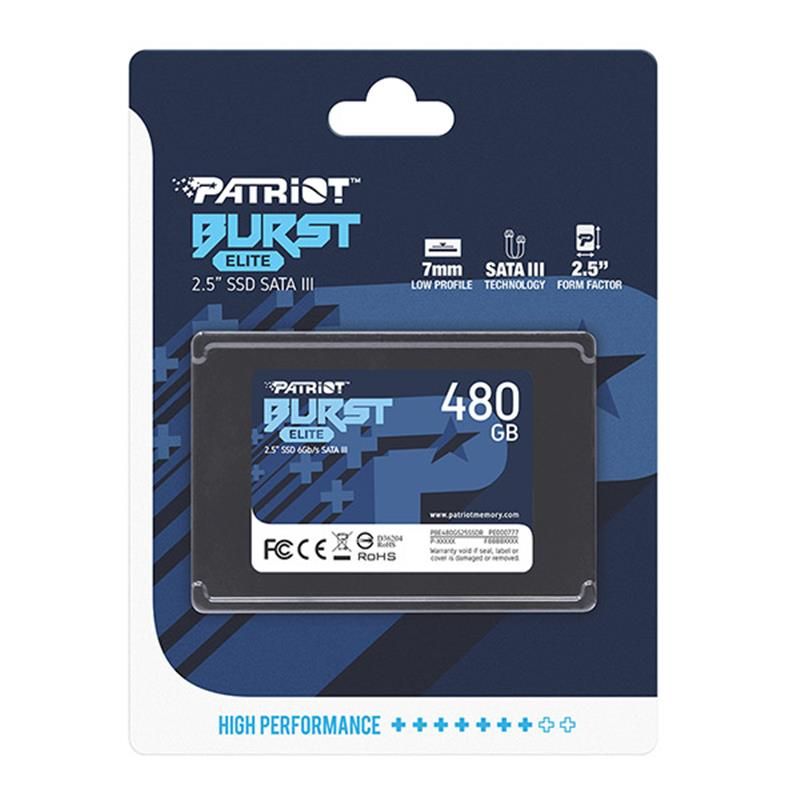 Накопичувач SSD  480GB Patriot Burst Elite 2.5