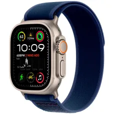 Apple Watch Ultra 2 GPS + Cellular 49mm Natural Titanium Case with Black Trail Loop - M/L (MXTR3)