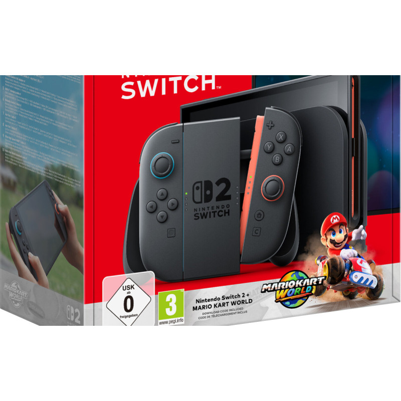 Nintendo Switch 2 Black Mario Kart World Bundle (0045496321529)