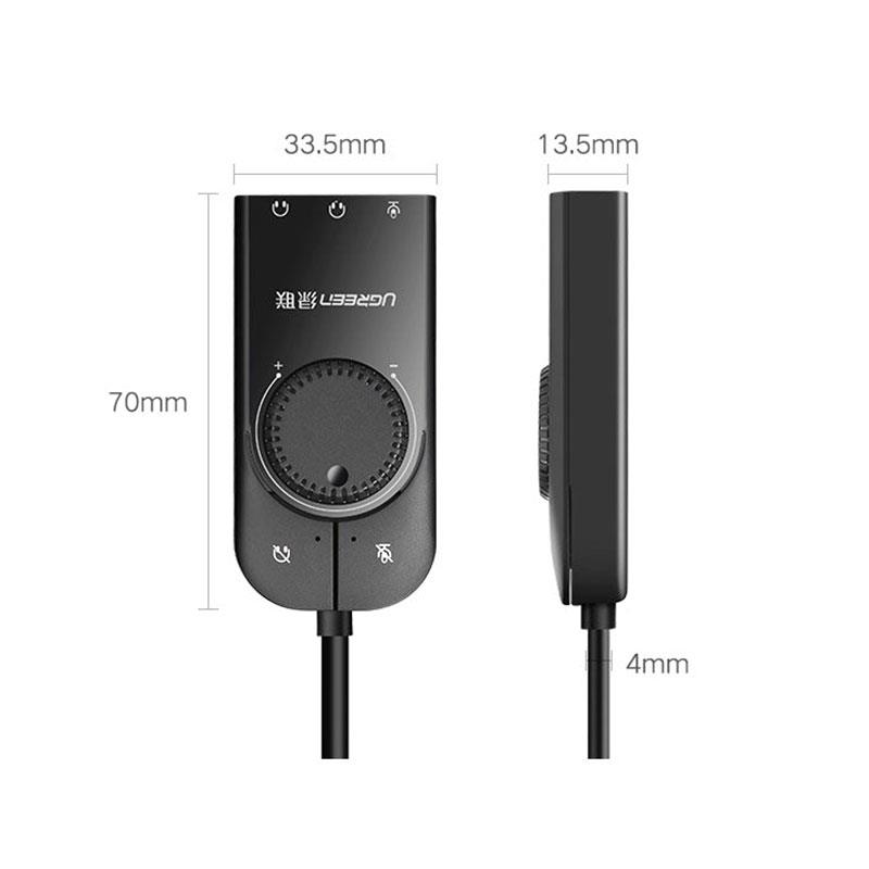Звуковая карта Ugreen CM129 Black (40964)