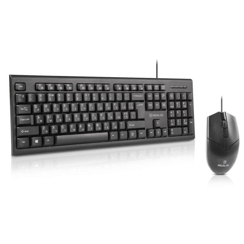 Комплект (клавіатура, мишка) REAL-EL Kit 511 Black