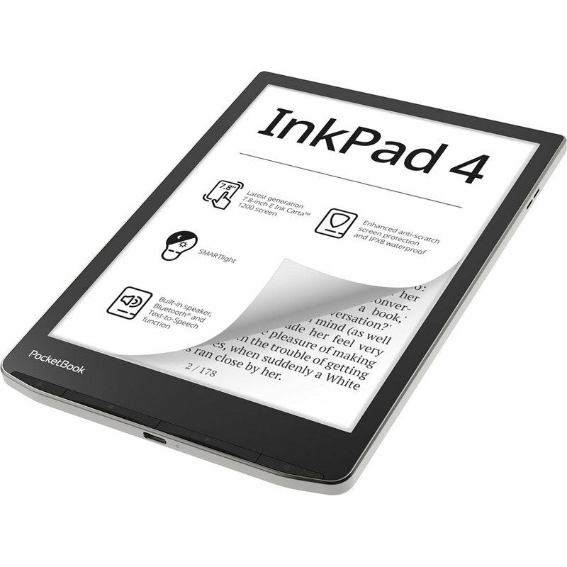 Электронная книга PocketBook 743G InkPad 4 Stundust Silver (PB743G-U-CIS)
