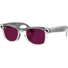 Ray-Ban Meta Wayfarer Gen2 Limited Edition Standard Matte Transparent Frame / Clear/Ruby Transitions Lenses (RW4012 6770MI 50-22)