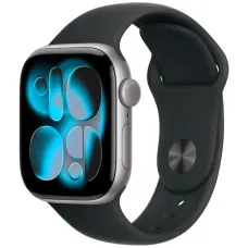 Apple Watch Series 11 GPS 46mm Space Grey Alu. Case w. Black S. Band - S/M (MEV04)