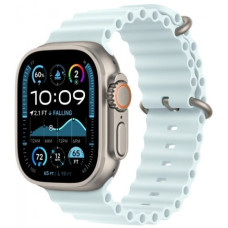 Apple Watch Ultra 2 GPS + Cellular 49mm Natural Titanium Case with Ice Blue Ocean Band (MXTF3)