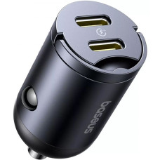 АЗП Baseus Tiny Star Mini Car Charger 2xType-C 30W black (C00035001121-03)