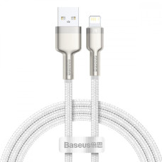 Кабель Baseus Cafule Metal Lightning 2.4A (1m) white (CALJK-A02)