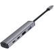 Type-C-Хаб Proove Arc Link 5 in 1 (2*USB3 + 3*Type-C3.0) silver (HBAL00222024)