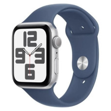 Apple Watch SE 2 GPS 44mm Silver Aluminium Case w. Denim Sport Band - M/L (MXER3)