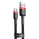 Кабель Baseus Cafule Type-C 2A (2m) red/black (CATKLF-C91)