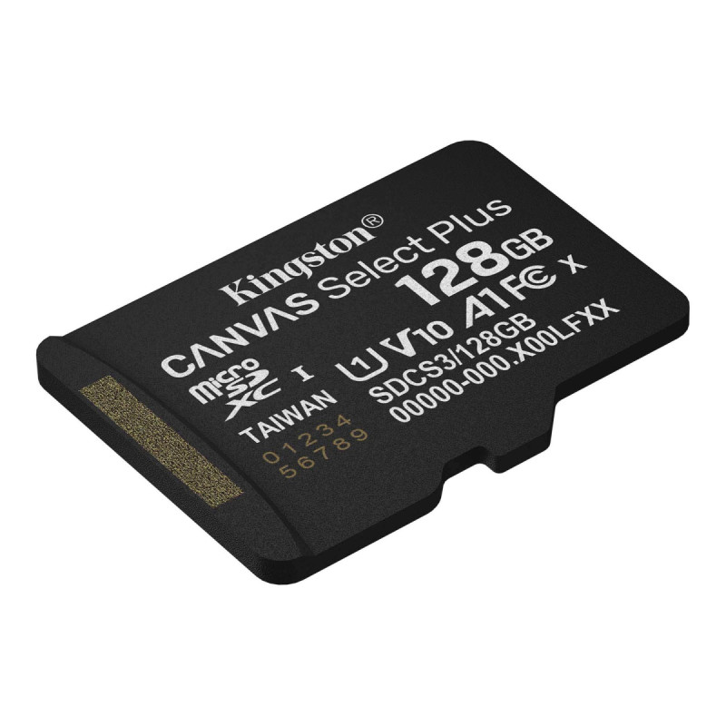 Карта пам`яті MicroSDXC 128GB UHS-I Class 10 Kingston Canvas Select Plus R150MB/s + SD-адаптер (SDCS3/128GB)
