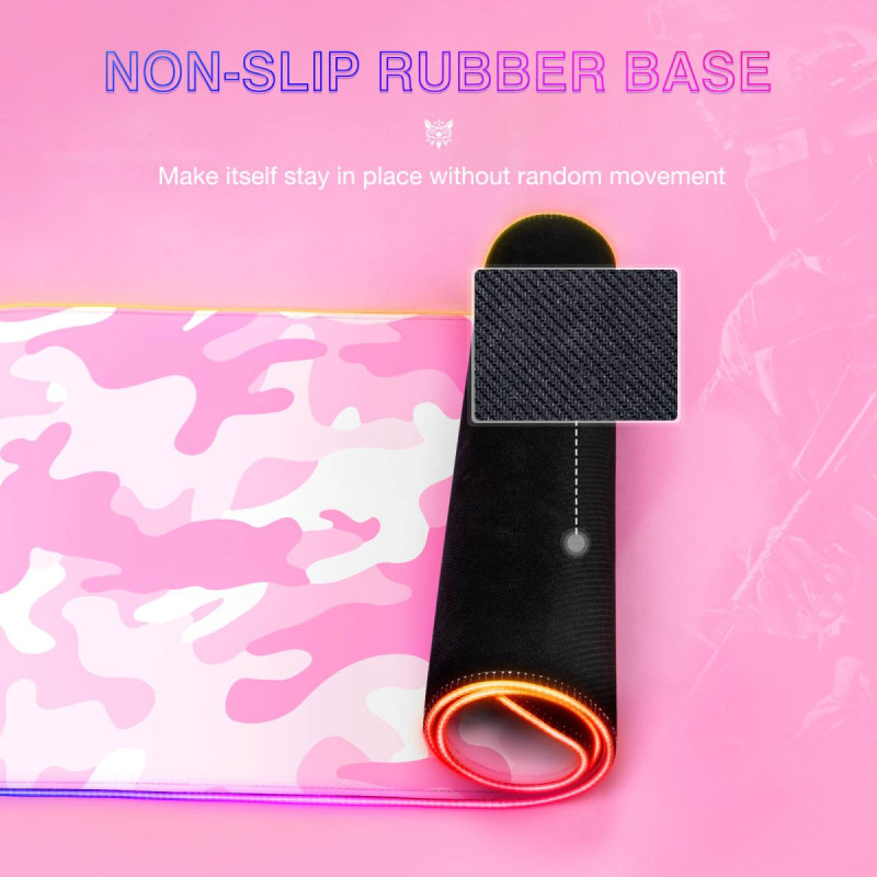 Коврик для мыши ONIKUMA Gaming Mouse Pad RGB G5 (800*300*4MM) Pink