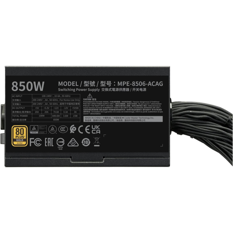 Блок питания CoolerMaster MWE Gold 850 V3 NM (MPE-8506-ACAG-BEU)
