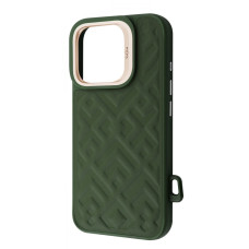 Чохол Kajsa Rhombus Collection with Magnetic Ring iPhone 16 Pro olive (59677)