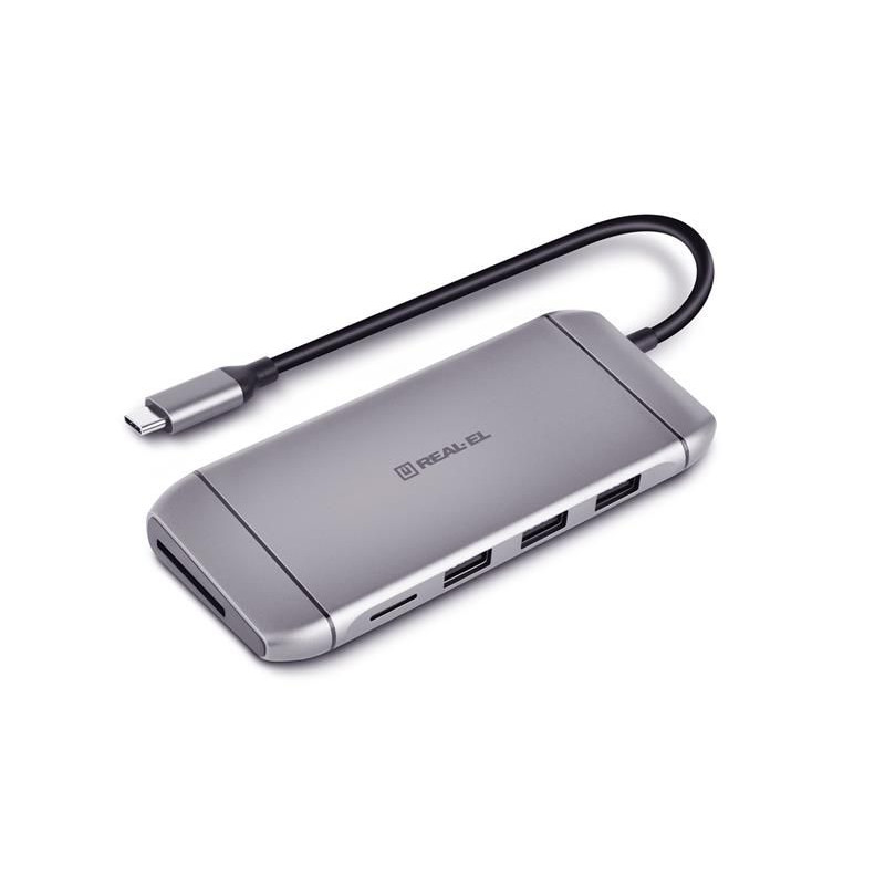 USB-хаб REAL-EL CQ-900 3 ports