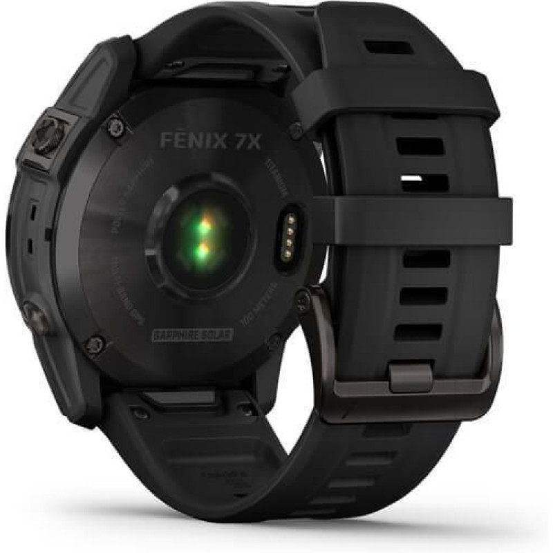 Garmin Fenix 7X Sapphire Solar Carbon Gray DLC Titanium with Black Band (010-02541-10,010-02541-11)