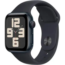 Apple Watch SE 2 GPS 40mm Midnight Aluminum Case with Midnight Sport Band S/M (MR9X3)
