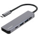 Type-C-Хаб Proove Arc Link 5 in 1 (2*Type-C3 + 2*USB3 + HDMI) silver (HBAL00010604)