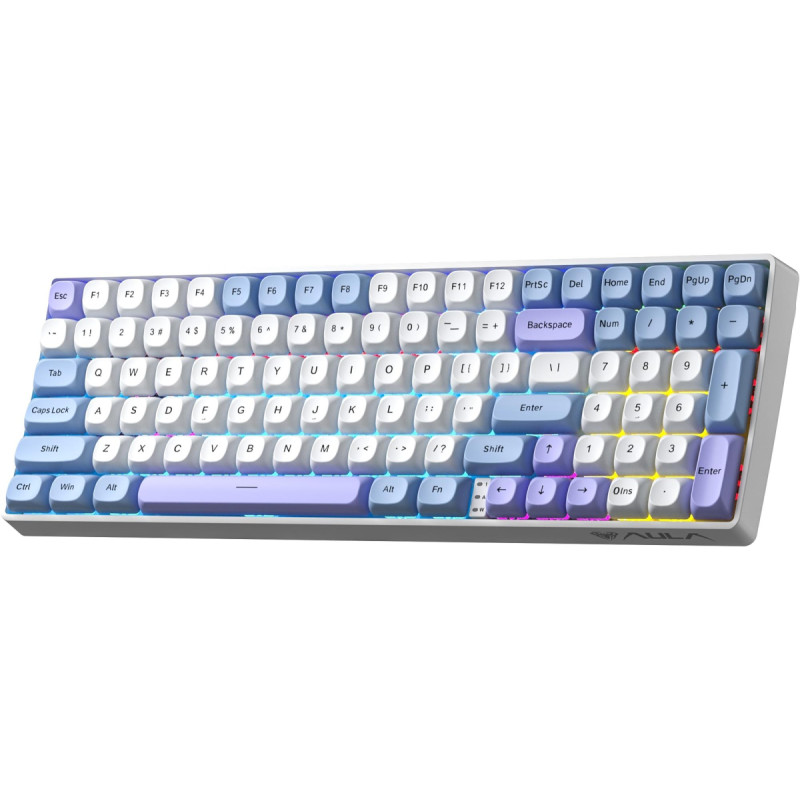 Клавиатура беспроводная Aula S100pro Red Switch White/Blue (6948391205762)