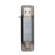 Флеш-накопичувач USB 3.0 128GB Type-C T&G 009 Star Series Silver (TG009TC-128GSL3)