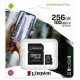 MicroSDXC 256GB UHS-I/U3 Class 10 Kingston Canvas Select Plus R100/W85MB/s + SD-адаптер (SDCS2/256GB)