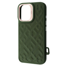 Чохол Kajsa Rhombus Collection with Magnetic Ring iPhone 16 olive (59676)