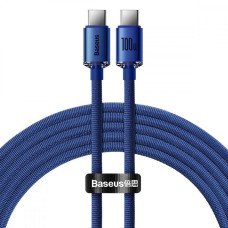 Кабель Baseus Crystal Shine Series Type-C to Type-C 100W (2m) blue (CAJY000703)