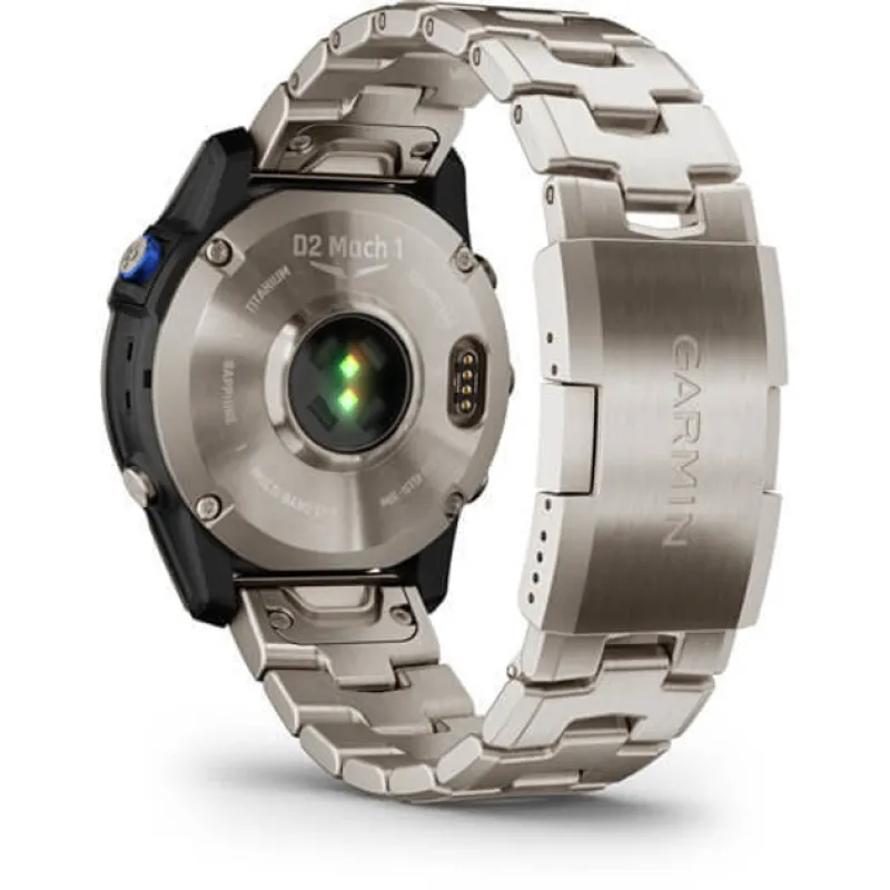 Garmin D2 Mach 1 Aviator Smartwatch with Vented Titanium Bracelet (010-02582-50,010-02582-51)