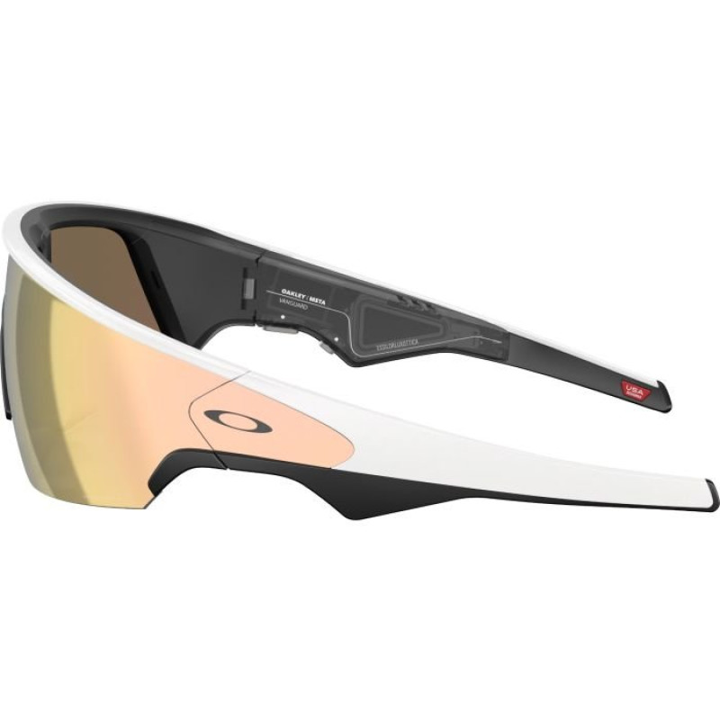 Oakley Meta Vanguard - White Frame with Prizm Rose Gold Lenses (OW8001-0852)