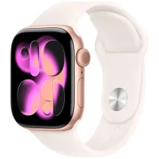 Apple Watch Series 11 GPS 46mm Rose Gold Alu. Case w. Light Blush S. Band - S/M (MEV64)