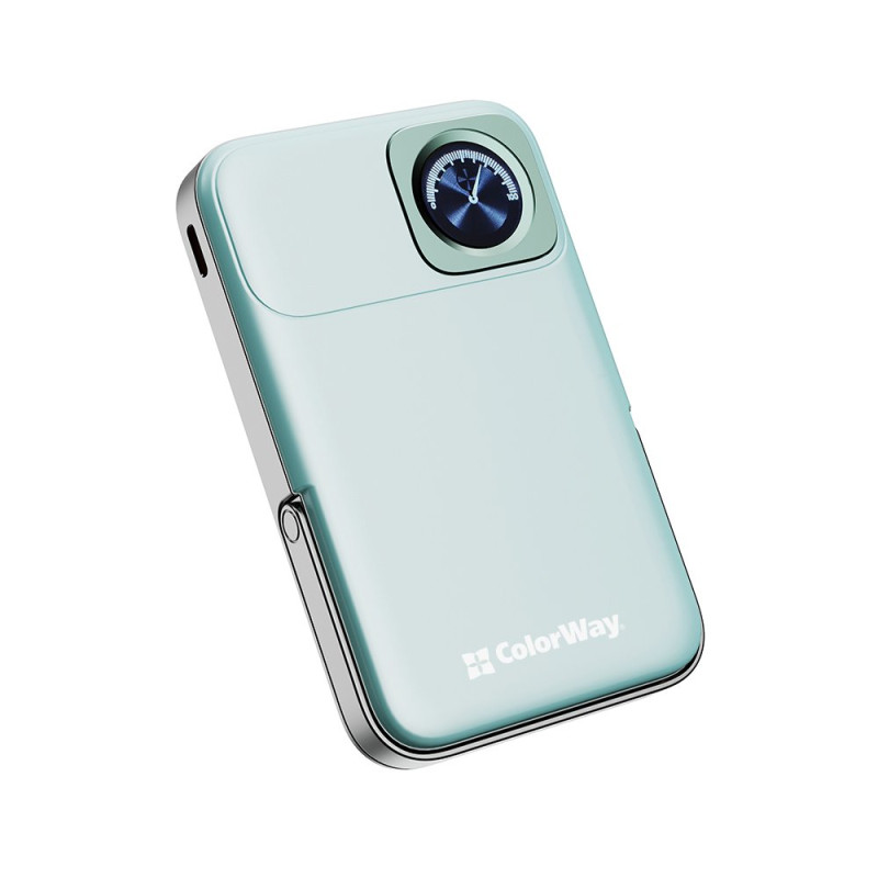 Універсальна мобільна батарея ColorWay 15W MagSafe & Watch Wireless 10000mAh Aquamarine (CW-PB100LPA2MT-WPDD)