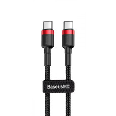 Кабель Baseus Cafule Type-C to Type-C PD 2 60W (1m) red/black (CATKLF-G91)