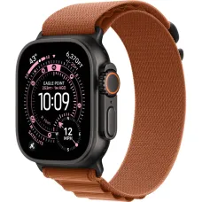 Apple Watch Ultra 3 GPS + Cellular 49mm Black Tit. Case w. Terra Cotta Alpine Loop - Medium (MG9E4)