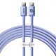 Кабель Baseus Crystal Shine Series Type-C to Type-C 100W (2m) purple (CAJY000705)