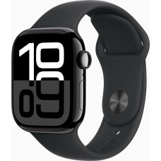 Apple Watch Series 10 GPS 46mm Jet Black Aluminium Case with Black Sport Band - M/L (MWWQ3)