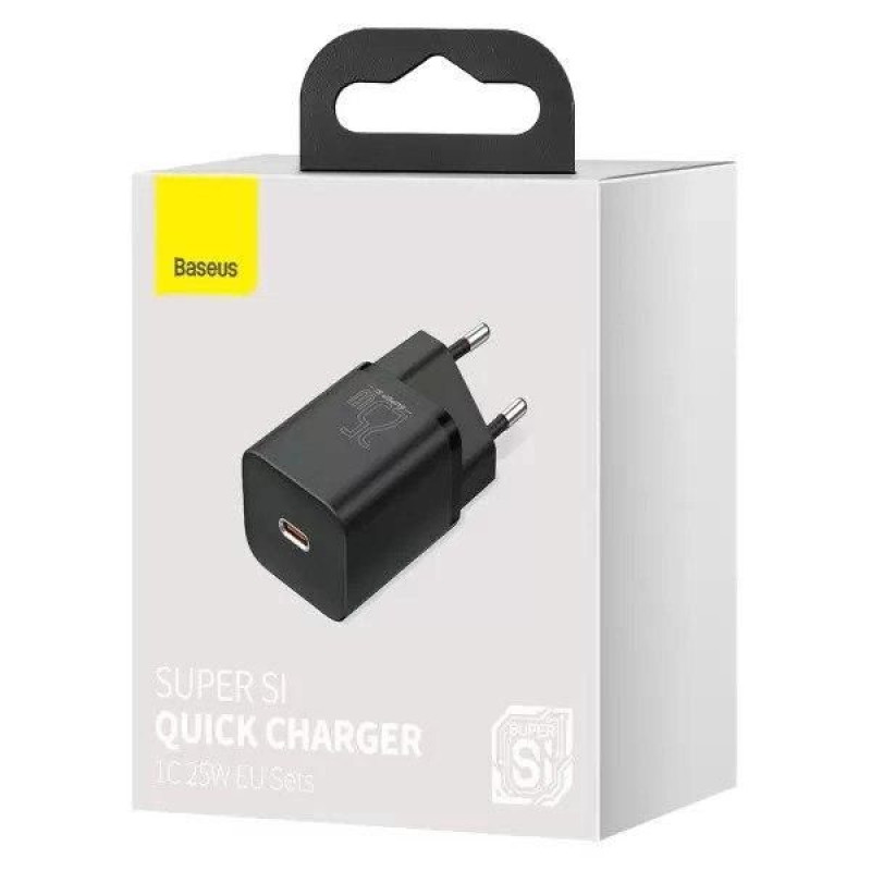 МЗП Baseus Super Si Quick Charger 25W 1C (Type-C) (CCSP020101) Black