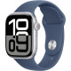 Apple Watch Series 10 GPS 46mm Silver Aluminium Case with Denim Sport Band - S/M (MWWL3)