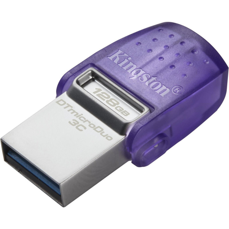 Накопичувач Kingston 128GB USB 3.2 Type-A Gen1 + Type-C DT microDuo 3C R200MB/s