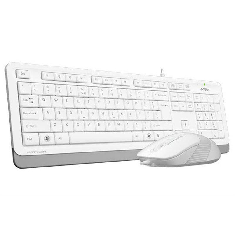 Комплект (клавіатура, миша) A4Tech F1010 White