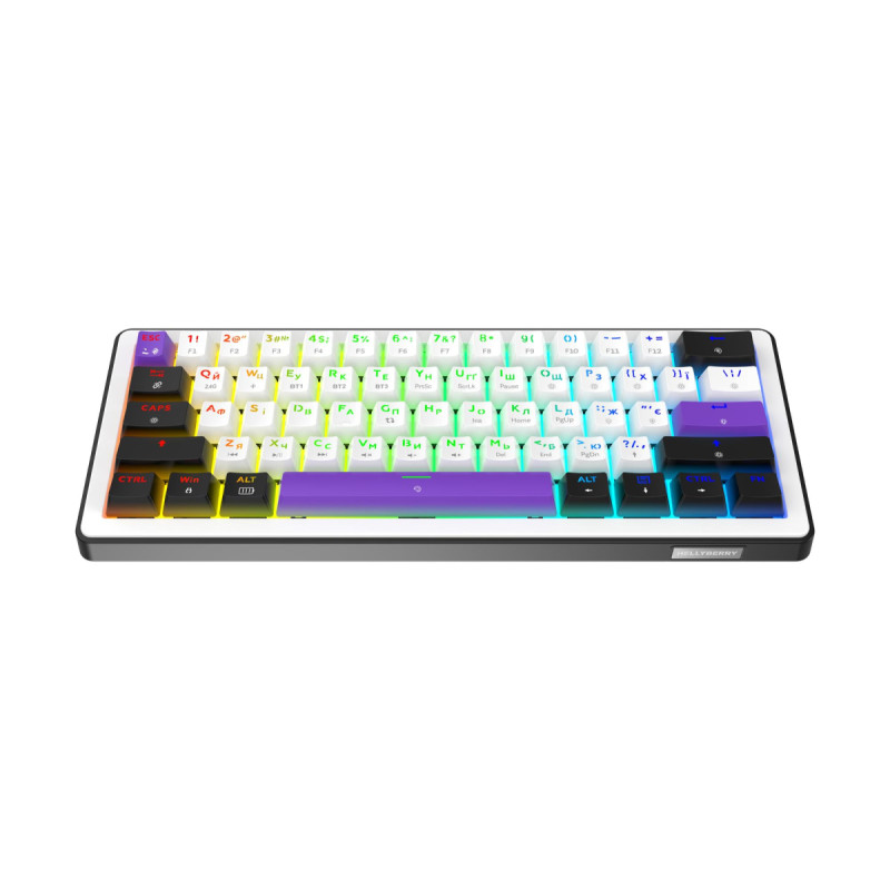Клавіатура бездротова Hator Hellyberry HK60 Wireless White/Violet