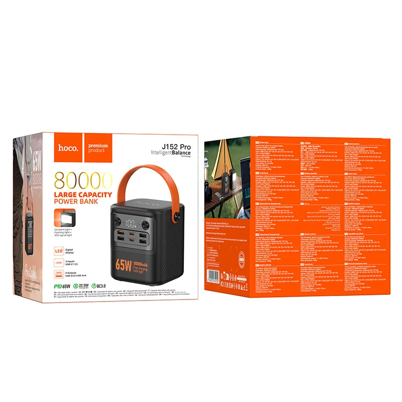 Power Bank Hoco J152 Pro Tough PD65W 80000 mAh (Black)