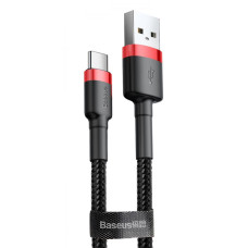 Кабель Baseus Cafule Type-C 3A (0.5m) red/black (CATKLF-A91)