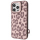Чохол Kajsa Leopard Pattern with Magnetic Ring iPhone 16 Pro Max desert titanium (65332)