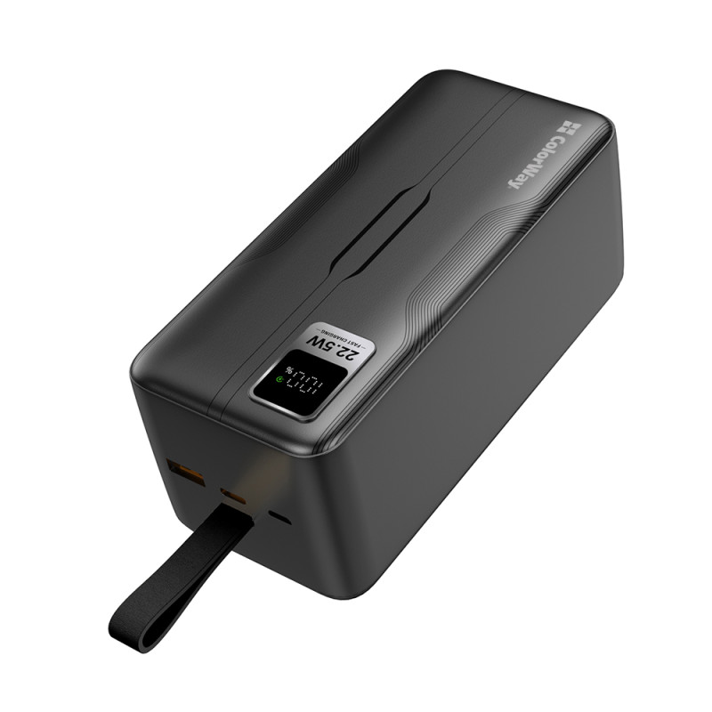 Універсальна мобільна батарея ColorWay Digital Display 50000mAh Black (CW-PB500LPC5BK-PDD)