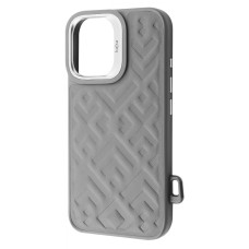 Чохол Kajsa Rhombus Collection with Magnetic Ring iPhone 16 gray (59676)
