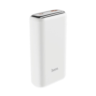 Портативный аккумулятор HOCO Kraft fully compatible power bank 20000mAh Q1a |1USB/1Type-C, 20W, PD/QC, 5A| White