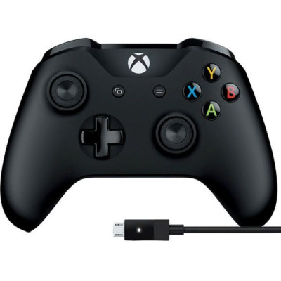 Джойстик Xbox One S Black + Cable For Windows